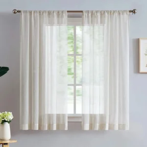 Voilage en lin Sélène, design minimaliste et naturel