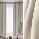 Rideau occultant blanc crème pour un intérieur élégant