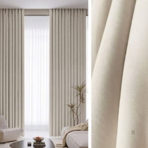 Rideau occultant blanc crème pour un intérieur élégant