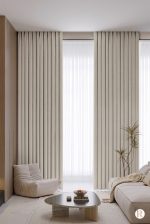 Rideau blanc crème offrant une obscurité optimale