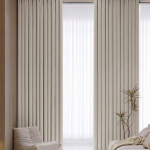 Rideau blanc crème offrant une obscurité optimale