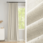Rideau occultant beige grande largeur et hauteur