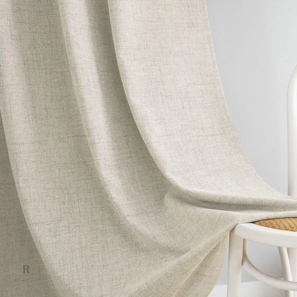 Rideau beige 100% occultant pour obscurité totale