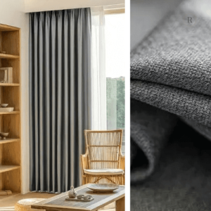 Double rideau occultant gris pour une obscurité optimale