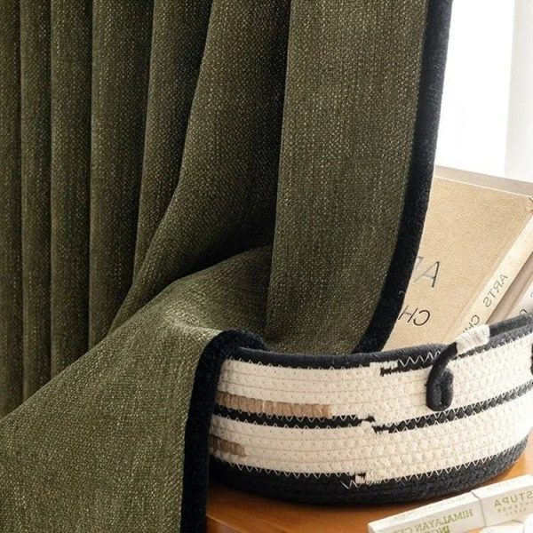 Tissu en lin vert pour un style naturel et apaisant