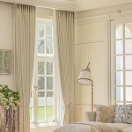 Rideau semi occultant en beige pour filtrer la lumière