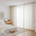 Voilage léger beige pour laisser passer la lumière