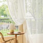 Rideau transparent blanc Zéphira pour fenêtres