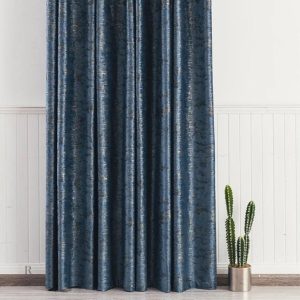 Rideau bleu doré pour une ambiance élégante