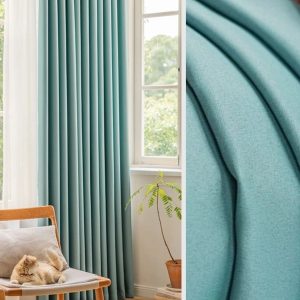 Rideau semi occultant bleu Tiffany pour un intérieur élégant