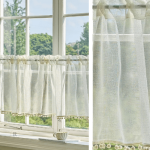 Rideau brise bise en coton et lin, design élégant et naturel