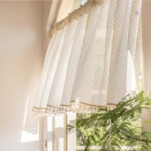 Voilage pour cuisine en teinte beige douce