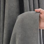 Rideau occultant gris avec motif chevron pour une ambiance élégante