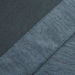 Rideau en tissu semi occultant, couleur bleue, motif bois