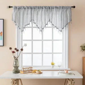 Rideau gris pour cuisine, accessoire décoratif pratique et stylé