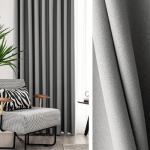 Rideau semi occultant gris pour un intérieur élégant