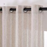 Voilage beige avec motif rayé élégant