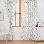Voilage floral bleu pour décoration intérieure