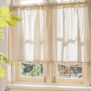 Voilage léger beige pour ambiance chaleureuse