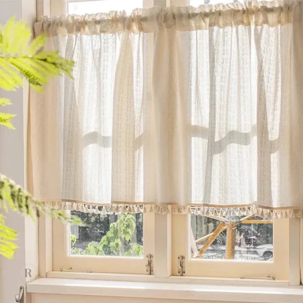 Voilage léger beige pour ambiance chaleureuse