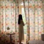 Rideau décoratif avec motifs nuageux pour chambre d'enfant