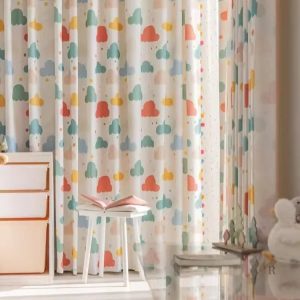 Rideau léger au design nuage pour une ambiance sereine