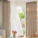 Rideau beige, semi occultant, style moderne