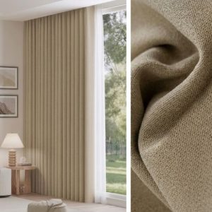 Rideau occultant beige doré pour une ambiance chaleureuse