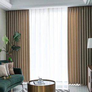 Tissu brun pour un style élégant et une occultation efficace