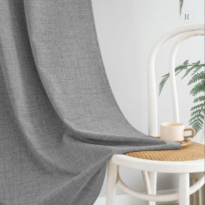 Rideau gris clair disponible en grande hauteur