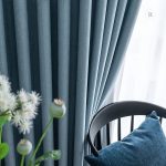 Rideau décoratif bleu pour chambres à coucher