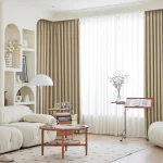 Rideau occultant 3-en-1 beige clair
