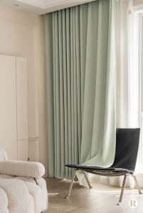Rideau occultant en vert menthe, style moderne et tendance