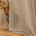 Rideau semi-transparent en lin