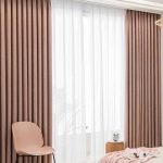 Tissu semi occultant en rose terracotta