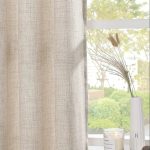 Rideau semi occultant, style contemporain en taupe