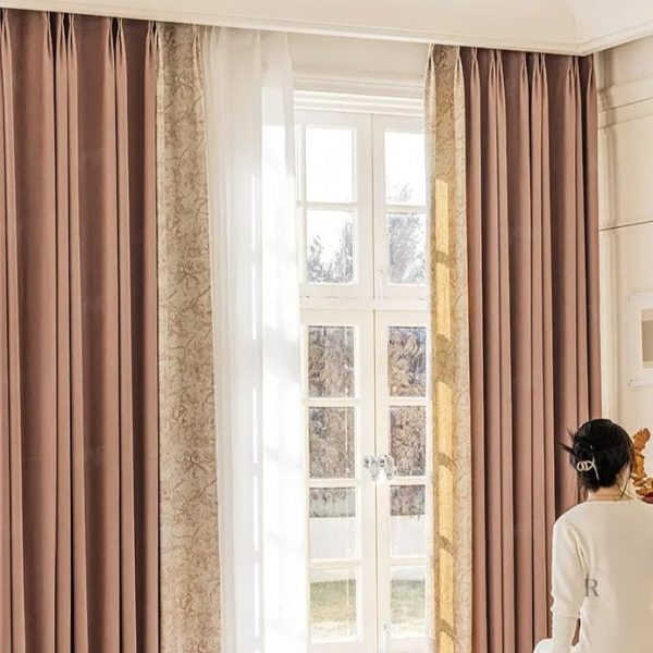 Rideau vieux rose pour un intérieur apaisant