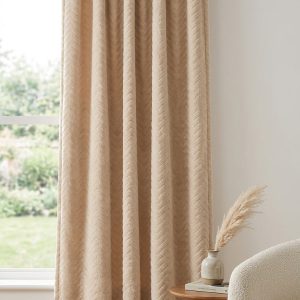 Rideau antibruit beige 30db pour une ambiance paisible