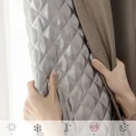 Rideau thermique taupe, protection contre la chaleur et le froid