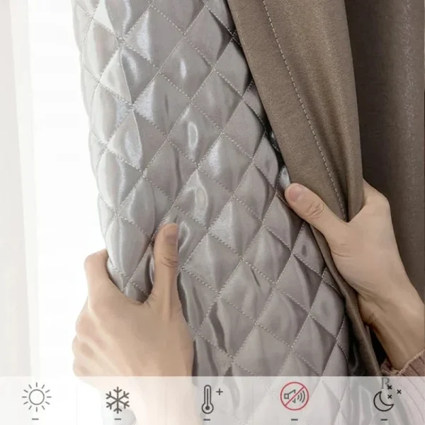 Rideau thermique taupe, protection contre la chaleur et le froid