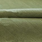 Rideau en tissu vert motif artistique pour maison