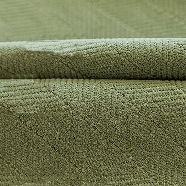 Rideau en tissu vert motif artistique pour maison
