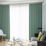 Rideau vert pastel idéal pour une décoration moderne et cosy
