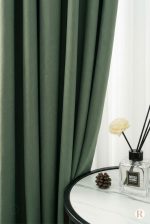 Rideau pour fenêtres, couleur vert sapin apaisante