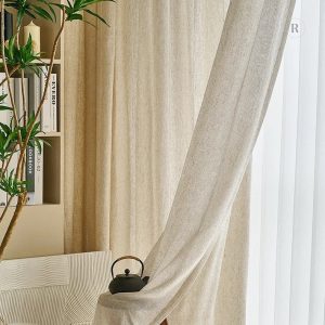 Tissu tressé beige pour un style contemporain