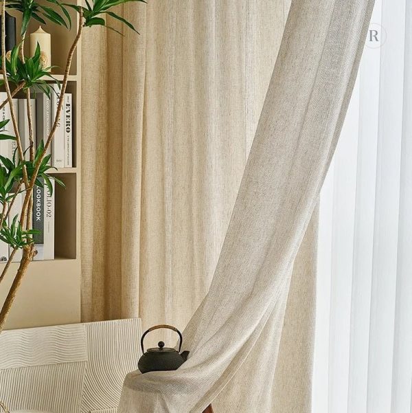 Tissu tressé beige pour un style contemporain