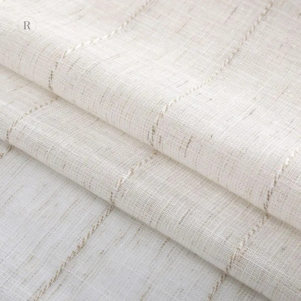 Voilage chic blanc et beige pour ambiance douce