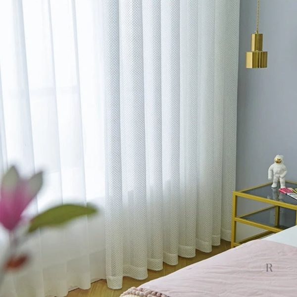 Voilage léger blanc pour décoration intérieure