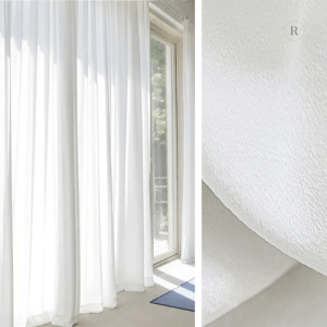 Rideau voilage blanc effet velours