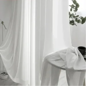 Rideau léger blanc pour décoration intérieure